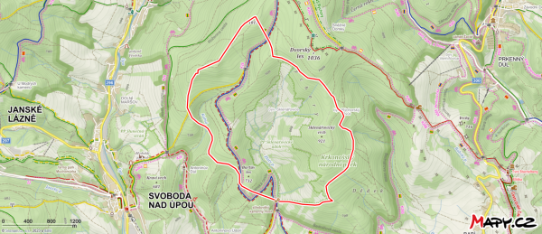 Zaniklá ves Sklenářovice – trasa